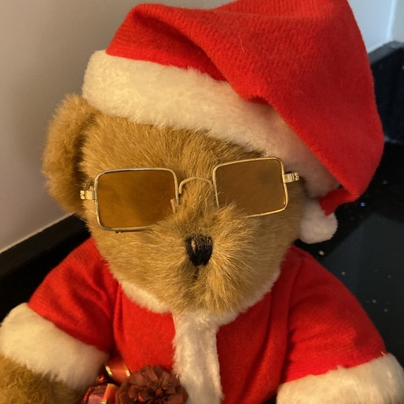 Teddy Santa: Fully Jointed Teddy Bear in Full Santa Costume Vintage - Picture 2 of 10